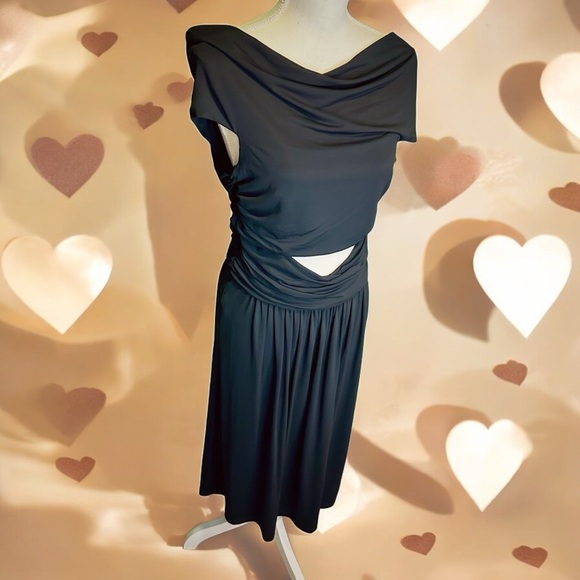 NWT Alberta Ferretti ‘Women’s Off-The-Shoulder Crisscross Keyhole Cutout Dress’ - Picture 15 of 16